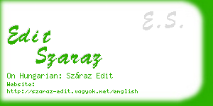 edit szaraz business card